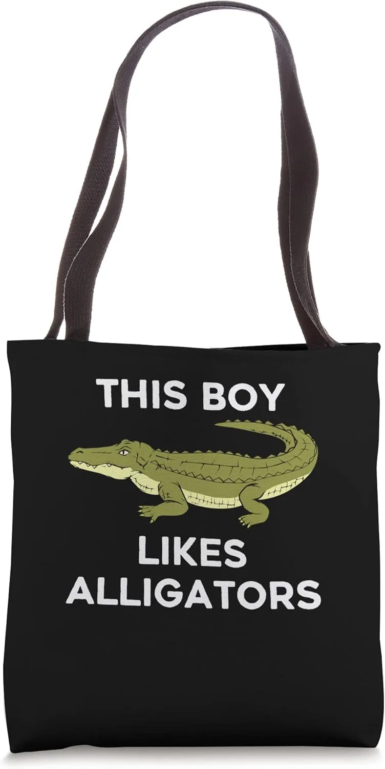 Wilderness Adventure Crocodile Cute Alligator Tote Bag
