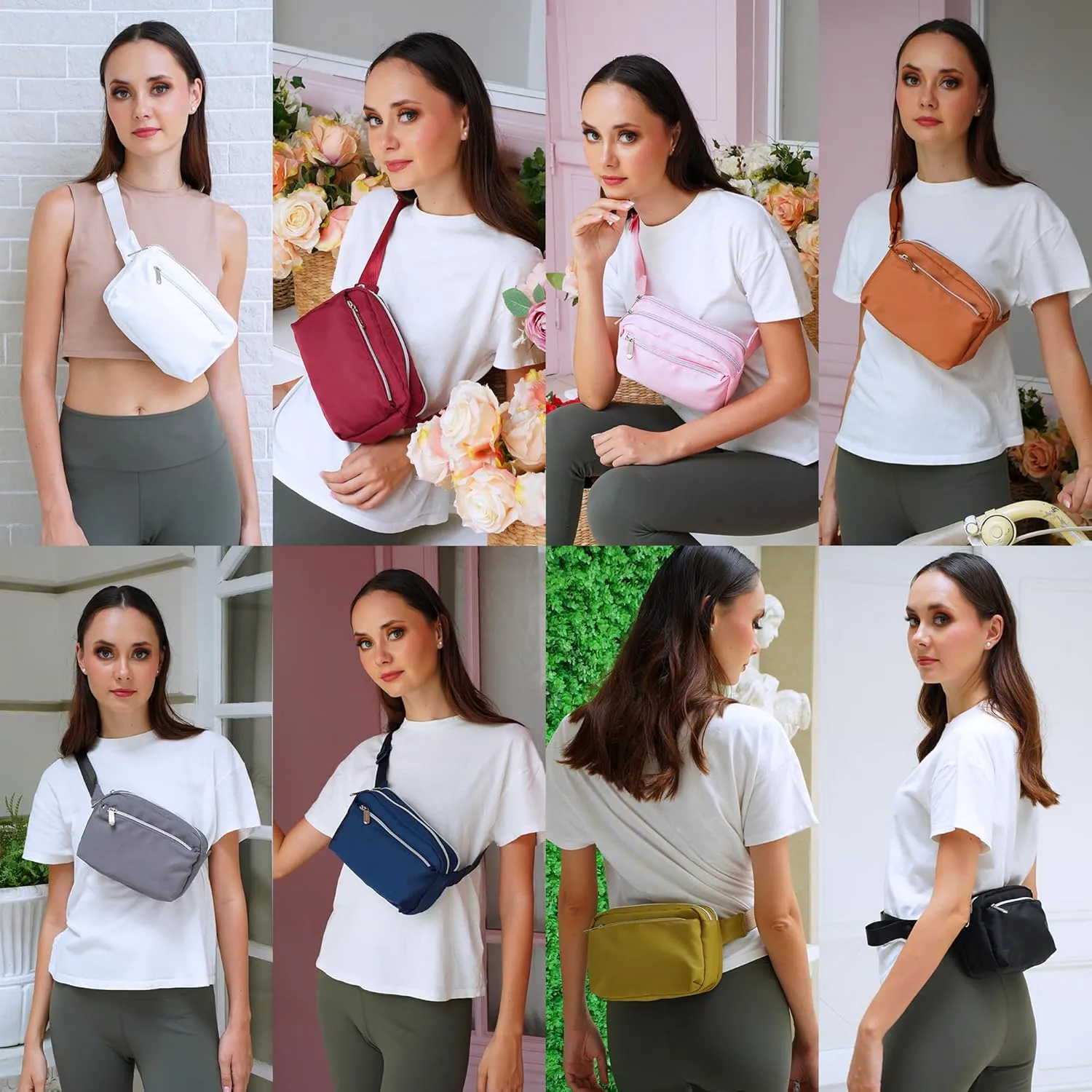 Wine Red Crossbody Belt Bag for Women – Stylish Fanny Pack, Functional and Fashion Waist Packs for Travel, Festivals, and Everyday Use
