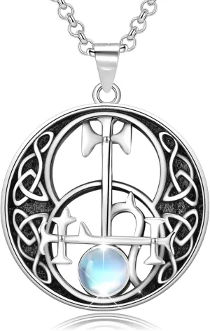 Witches Knot/Sigil of Lilith/Star of David Necklace 925 Sterling Silver Eye Necklace for Women & Girls Protection Amulet Necklace Evil Eye Witch Pendant Wiccan Jewelry Gifts