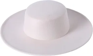 Women Classic Felt Church Hats British Style Wide Brim Top Fedora Hat Wedding Dress Up Jazz Cap Boater Hat