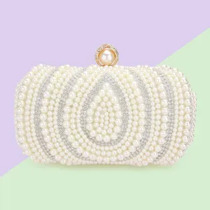 Women Elegant Pearl Clutch Bag- 12203