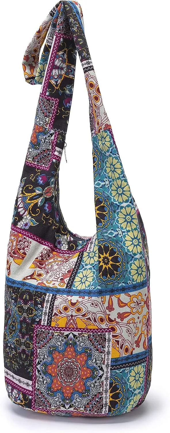 Women Shoulder Handbags Fashion canvas Hippie Crossbody Bags Bohemian Animal Prints Hobo Bags
