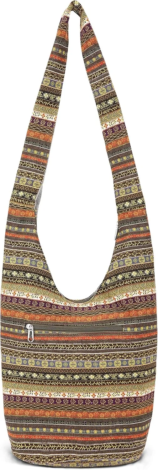 Women Shoulder Handbags Fashion canvas Hippie Crossbody Bags Bohemian Animal Prints Hobo Bags