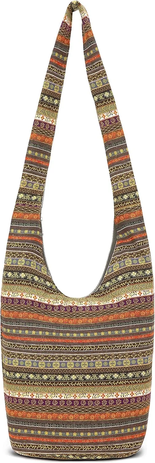 Women Shoulder Handbags Fashion canvas Hippie Crossbody Bags Bohemian Animal Prints Hobo Bags