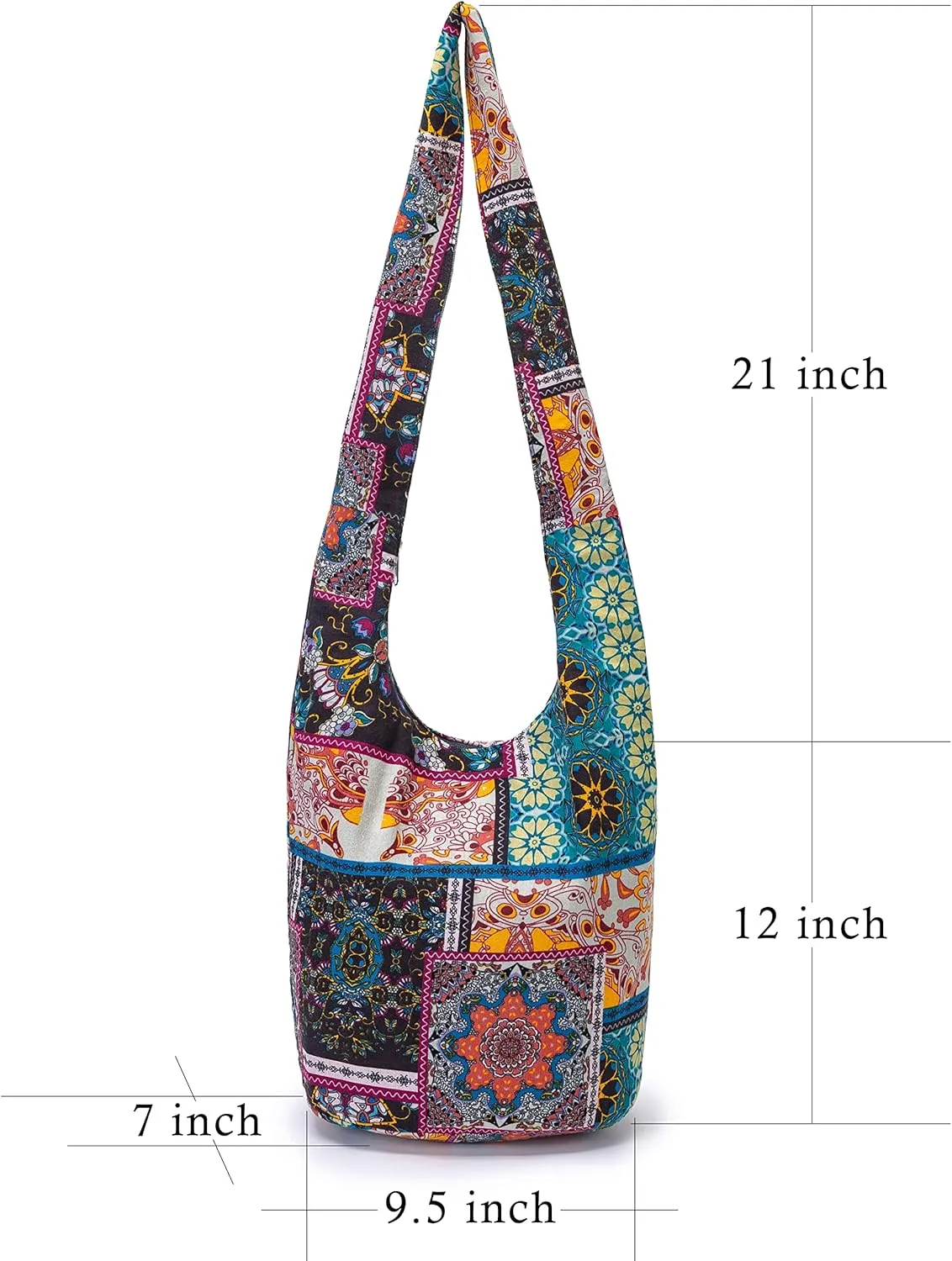 Women Shoulder Handbags Fashion canvas Hippie Crossbody Bags Bohemian Animal Prints Hobo Bags
