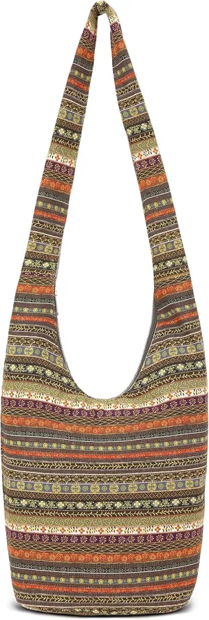 Women Shoulder Handbags Fashion canvas Hippie Crossbody Bags Bohemian Animal Prints Hobo Bags