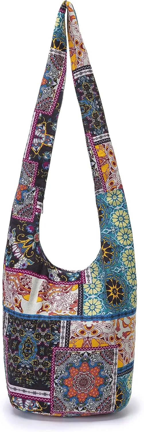 Women Shoulder Handbags Fashion canvas Hippie Crossbody Bags Bohemian Animal Prints Hobo Bags