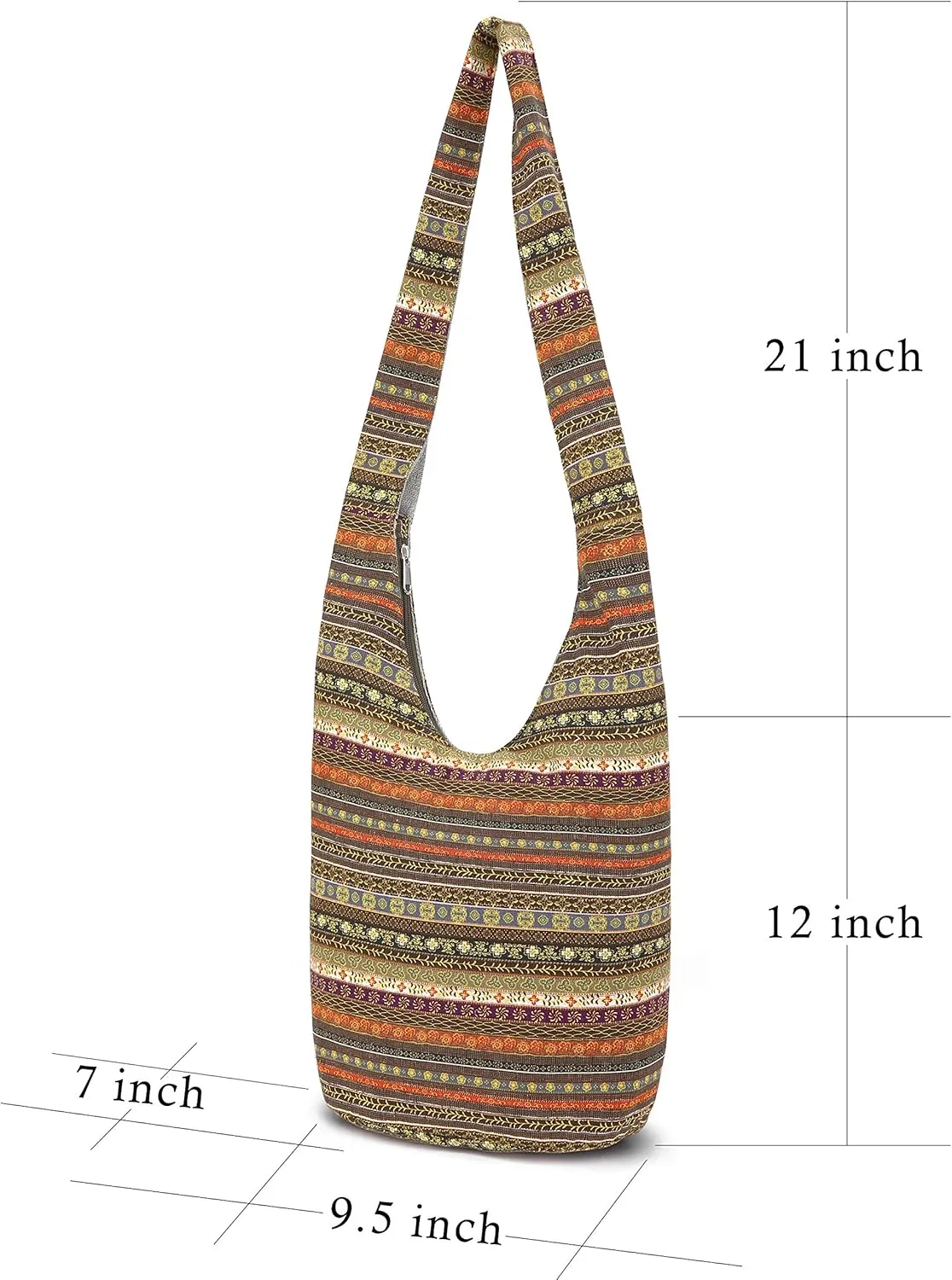 Women Shoulder Handbags Fashion canvas Hippie Crossbody Bags Bohemian Animal Prints Hobo Bags