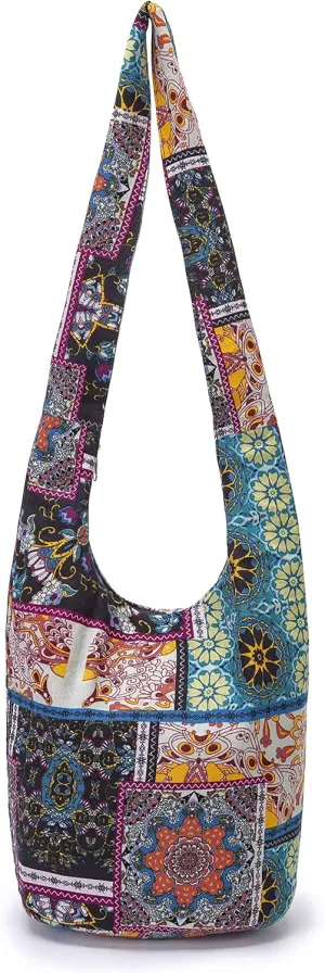 Women Shoulder Handbags Fashion canvas Hippie Crossbody Bags Bohemian Animal Prints Hobo Bags