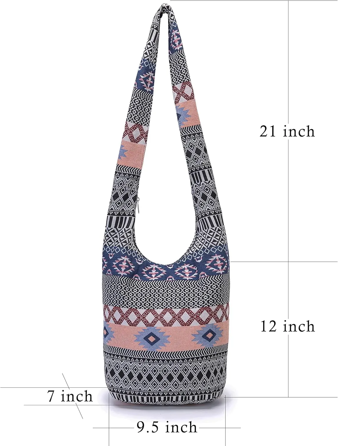 Women Shoulder Handbags Fashion canvas Hippie Crossbody Bags Bohemian Animal Prints Hobo Bags