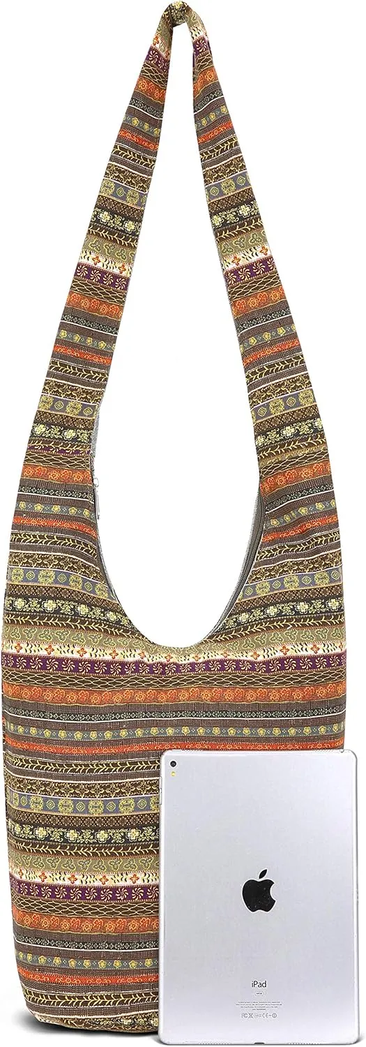 Women Shoulder Handbags Fashion canvas Hippie Crossbody Bags Bohemian Animal Prints Hobo Bags