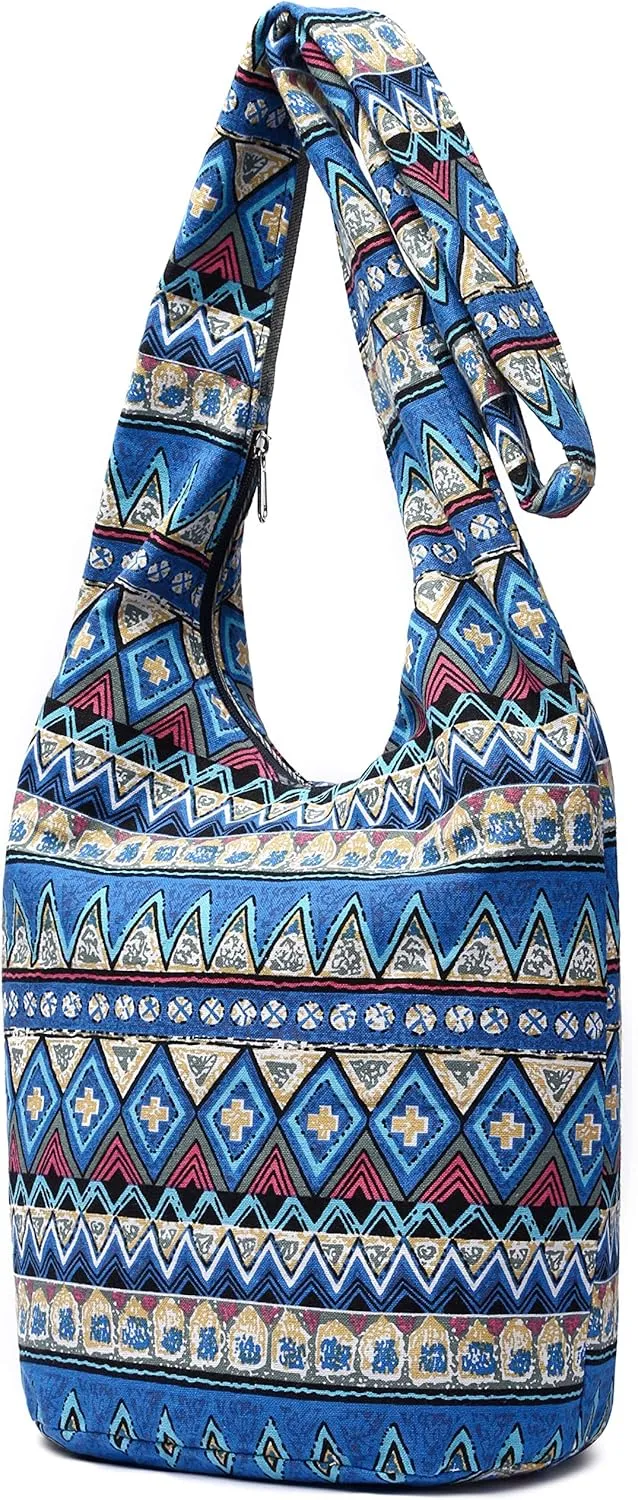 Women Shoulder Handbags Fashion canvas Hippie Crossbody Bags Bohemian Animal Prints Hobo Bags