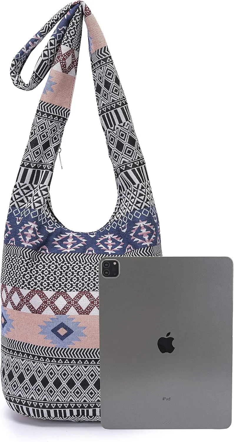 Women Shoulder Handbags Fashion canvas Hippie Crossbody Bags Bohemian Animal Prints Hobo Bags