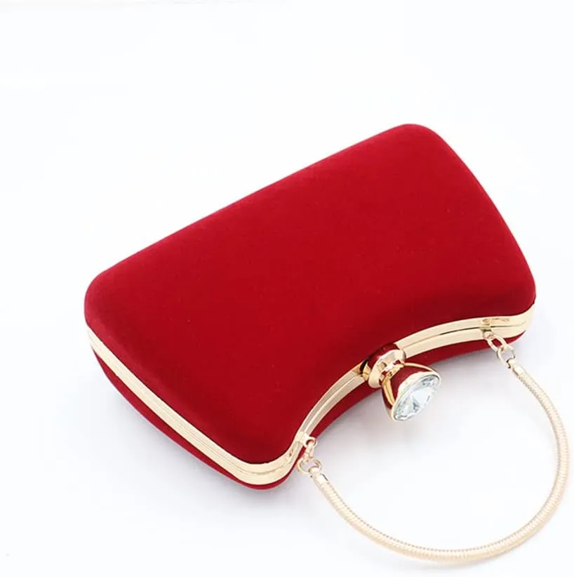 Women Temperament Velvet Banquet Bag Dinner Clutch Party Evening Dress Clutch Bag
