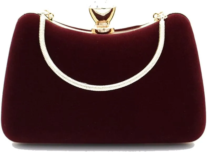Women Temperament Velvet Banquet Bag Dinner Clutch Party Evening Dress Clutch Bag