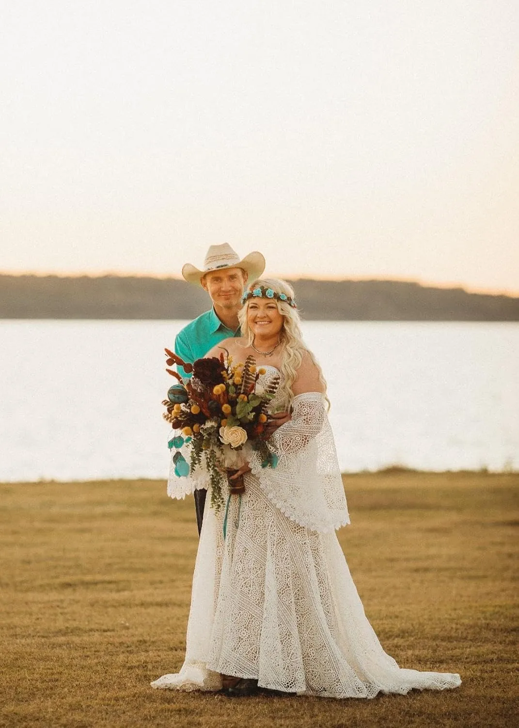 Women's Bohemian Wedding Dresses Sweetheart Mermaid Lace Bridal Gown