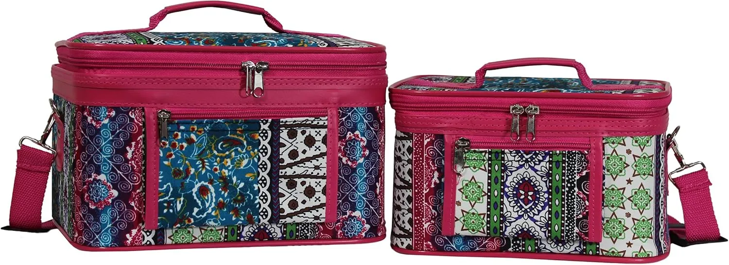 World Traveler Women's 2-Piece Cosmetic Case Set, Bohemian
