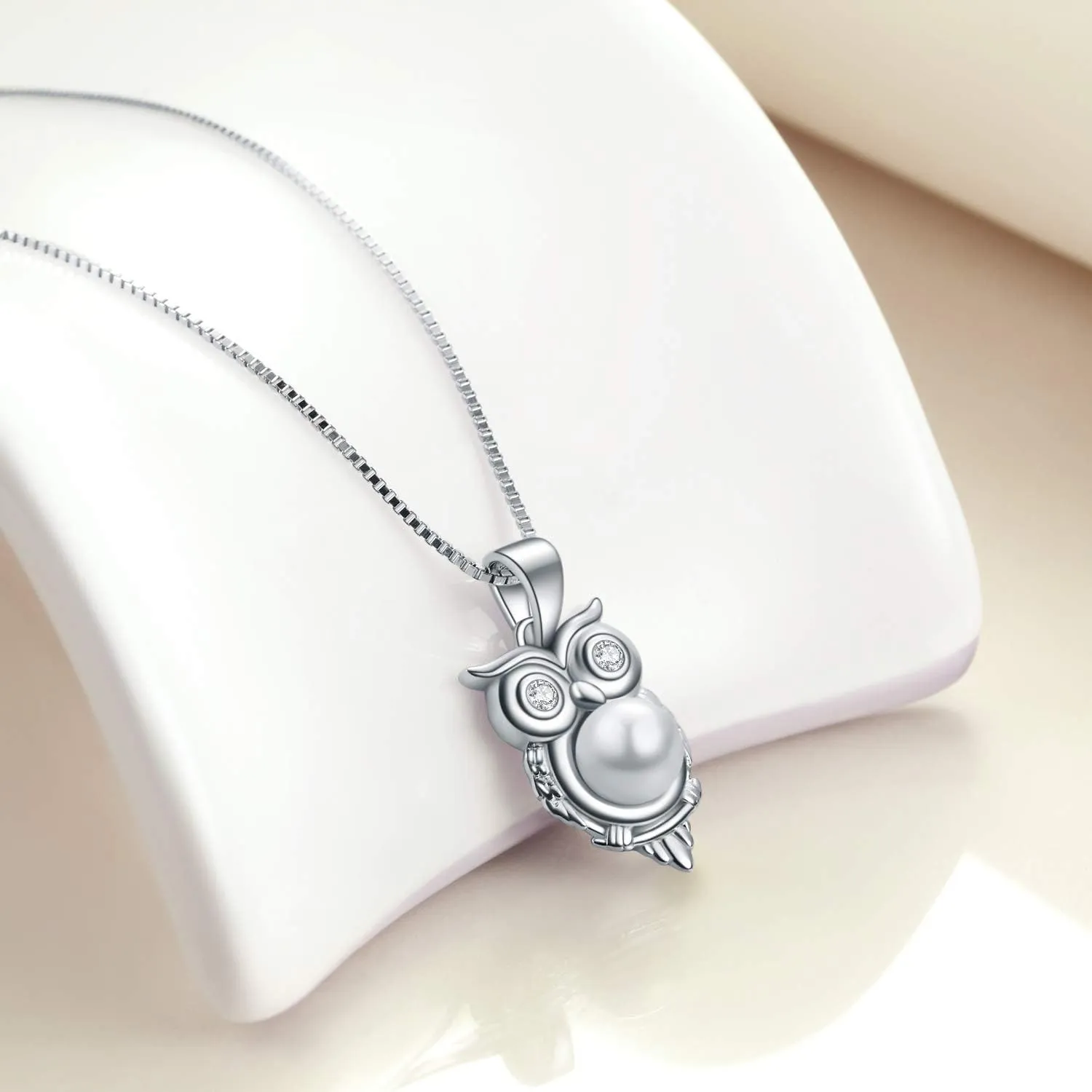 YFN Owl necklace 925 Sterling Silver Owl Pendant I Love You 100 Languages Love Owl Necklace for Women Girlfriend Jewelry Gifts
