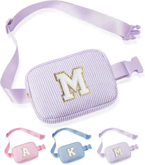 YOOLIFE Birthday Gifts for 4 5 6 7 8 9 10 11 12 13 Year Old Girls - Personalized Gifts for Teens Kids Daughter Sister Her | Birthday Gifts for Kids | Initial Crossbody Bag Belt Bag | Purple M