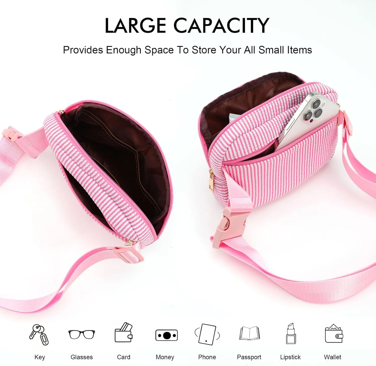 YOOLIFE Birthday Gifts for 4 5 6 7 8 9 10 11 12 13 Year Old Girls - Personalized Gifts for Teens Kids Daughter Sister Her | Birthday Gifts for Kids | Initial Crossbody Bag Belt Bag | Purple M