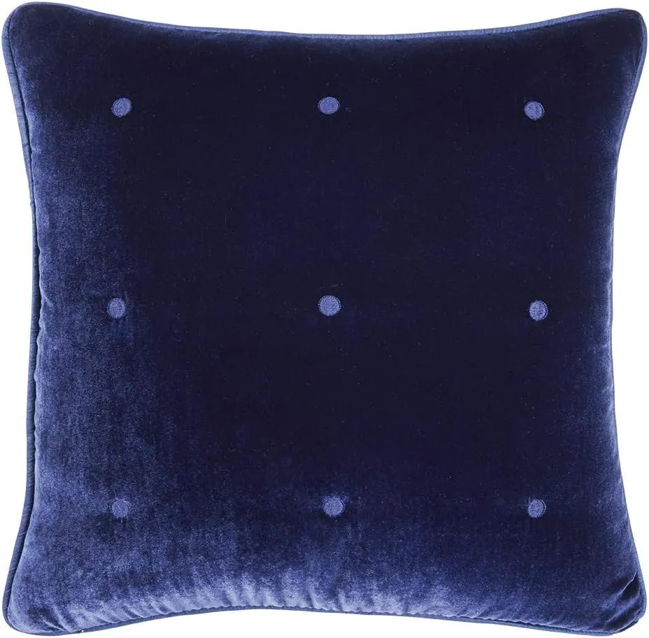 Yves Delorme Cocon Marine Decorative Pillow | 100% Silk Velvet | Luxury Crushed Velvet from Turkey
