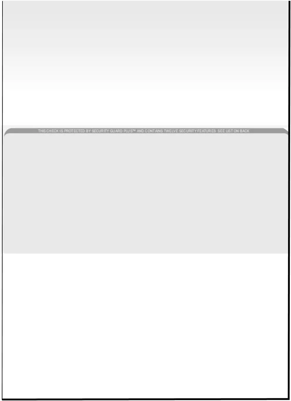 Zapco High-Security Check Paper, Off-White w Complex Background Pattern, 8-1/2" x 11", Microperfed with 1-Up Check, 12 Security Features - PACK OF 250 SHEETS