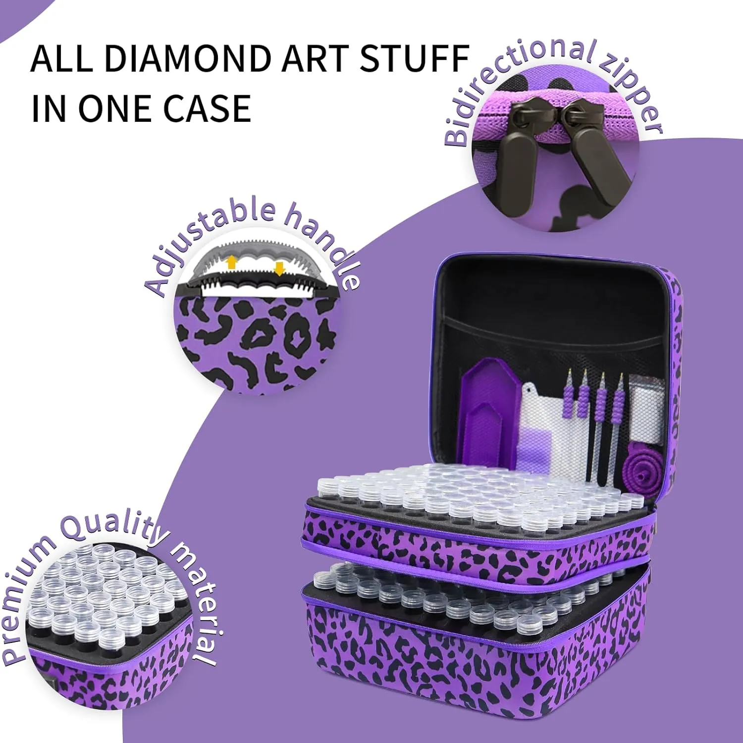 ZORETCO Diamond Painting Storage Box, 240 Slots Bead Storage Containers with Tools Kit for Diamond Art Accessories Craft Jewelry Beads Organizer