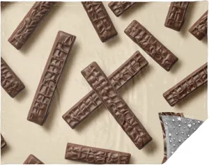 ZZKKO Glow in The Dark Blanket Chocolate Coated Crispy Wafer Sticks Couch Airplane Blanket for Boys Girls,Camping Blanket for Outdoors Travel Car Cold Weather 70x55in